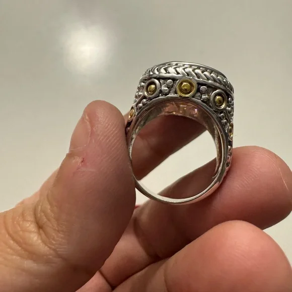 Large Rhinestone 925 Cocktail Rings - Picture 2 of 9